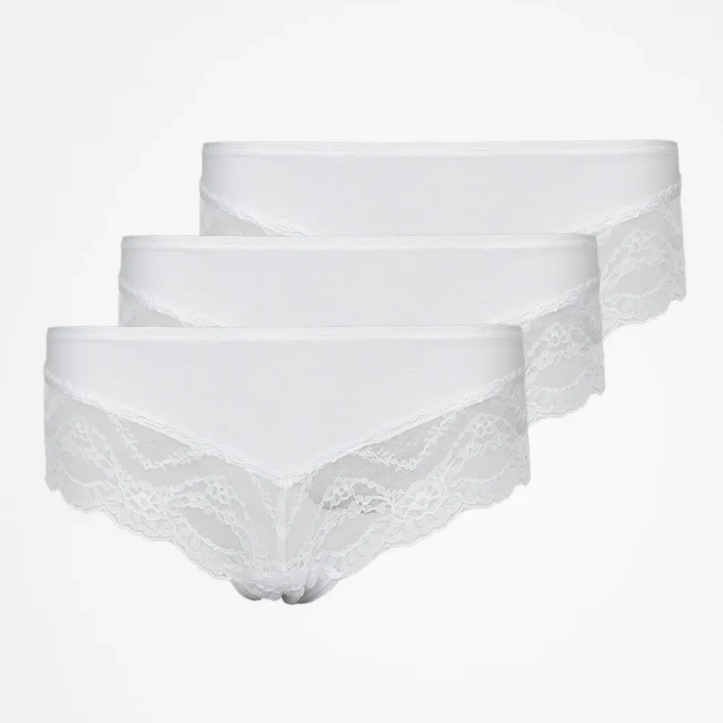 Hipster Panties mit Spitze aus Bio-Baumwolle