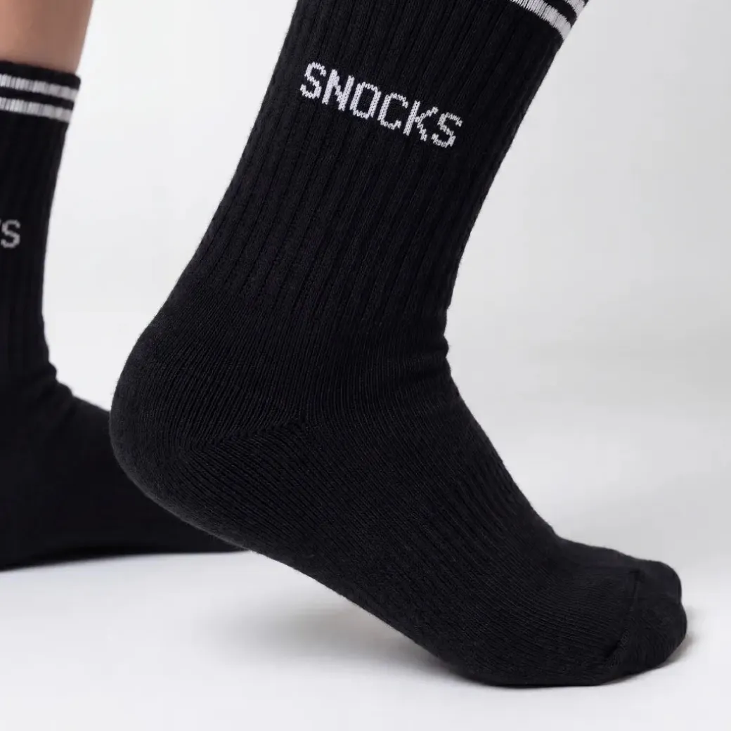 Hohe Sportsocken mit Streifen Kinder aus Bio Baumwolle