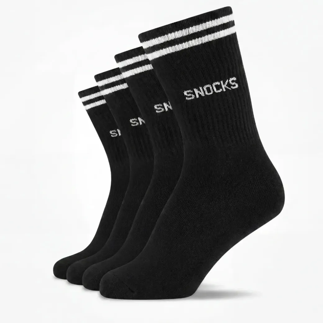 Hohe Sportsocken mit Streifen Kinder aus Bio Baumwolle