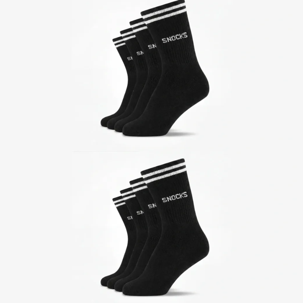 Hohe Sportsocken mit Streifen Kinder aus Bio Baumwolle