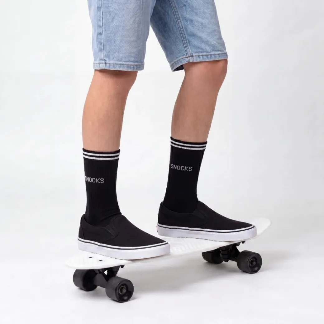 Hohe Sportsocken mit Streifen Kinder aus Bio Baumwolle