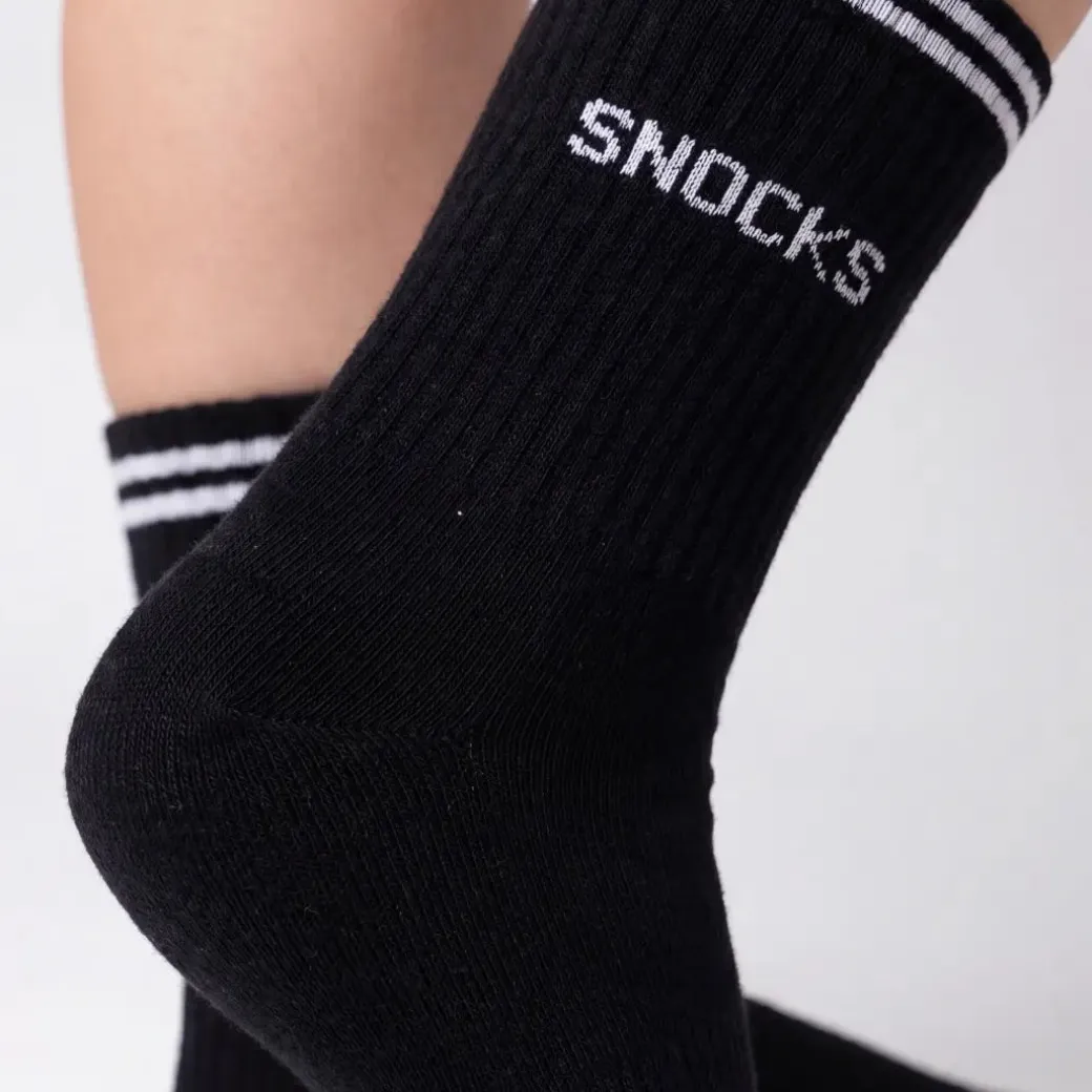 Hohe Sportsocken mit Streifen Kinder aus Bio Baumwolle