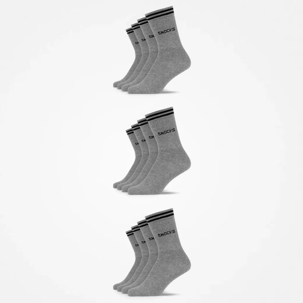 Hohe Sportsocken mit Streifen aus Bio-Baumwolle