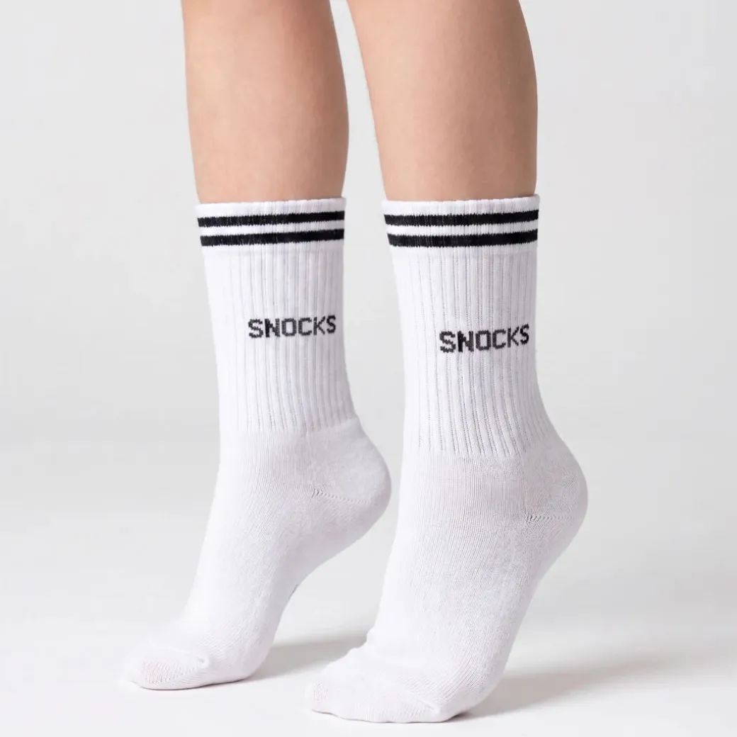 Hohe Sportsocken mit Streifen Kinder aus Bio Baumwolle