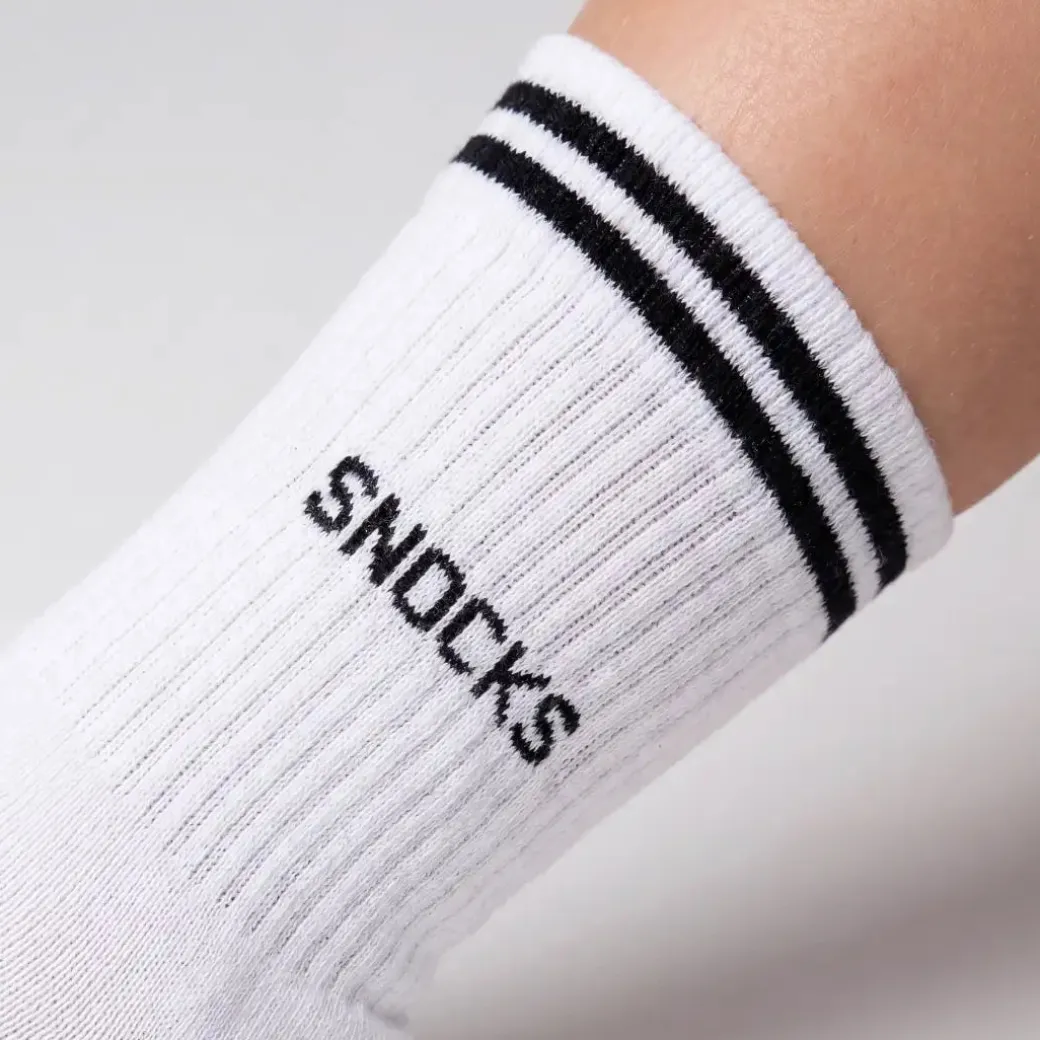 Hohe Sportsocken mit Streifen Kinder aus Bio Baumwolle