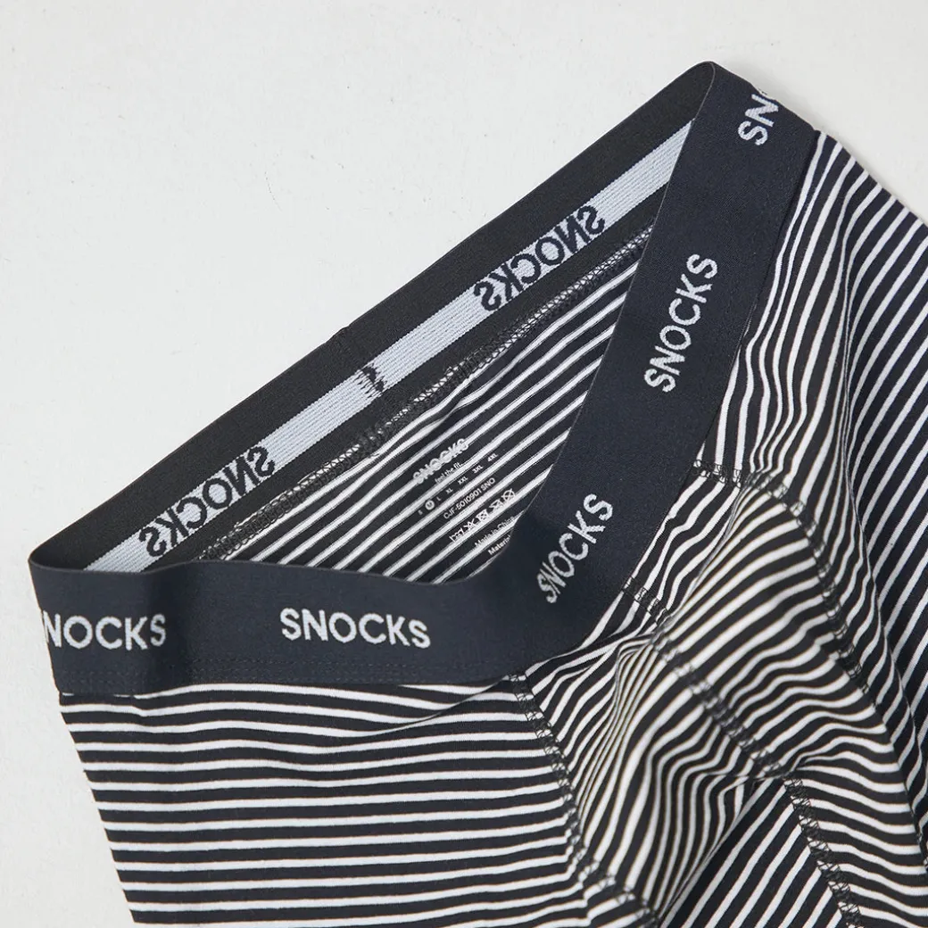 Lange Boxershorts mit Streifen aus Bio-Baumwolle