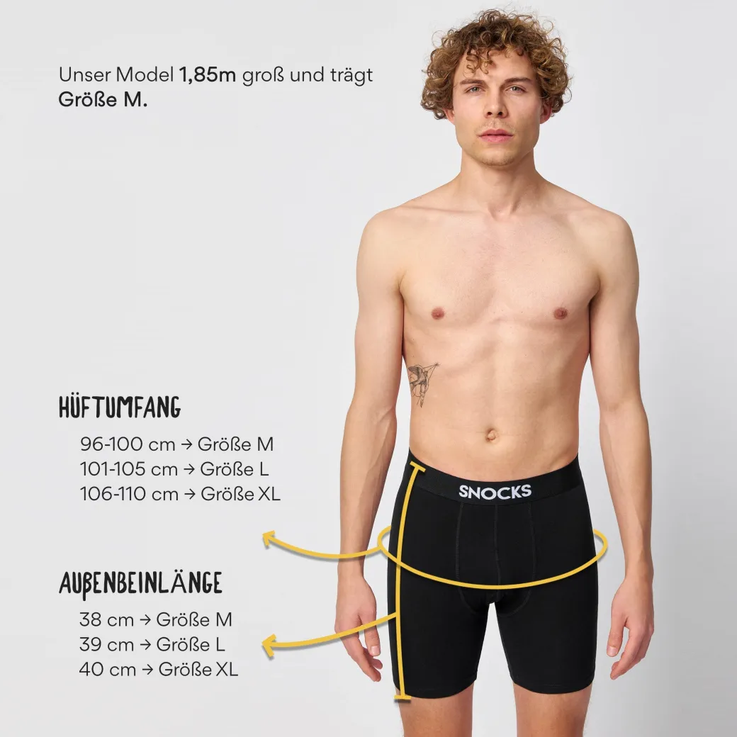 Lange Boxershorts ohne Logo aus Bio-Baumwolle