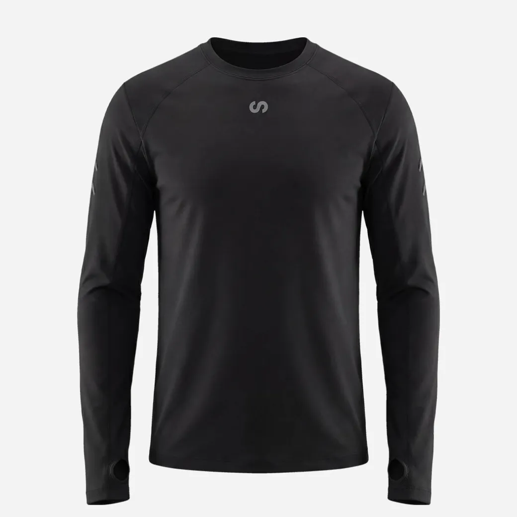 Laufshirt langarm Herren aus recyceltem Polyester