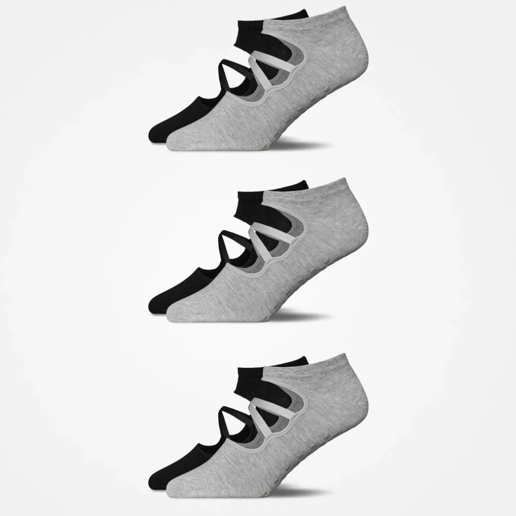 Pilates Socken mit Riemchen aus Bio-Baumwolle