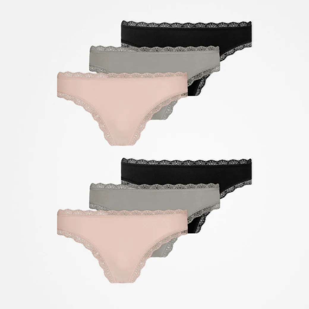 Tangas mit Spitze aus Bio-Baumwolle