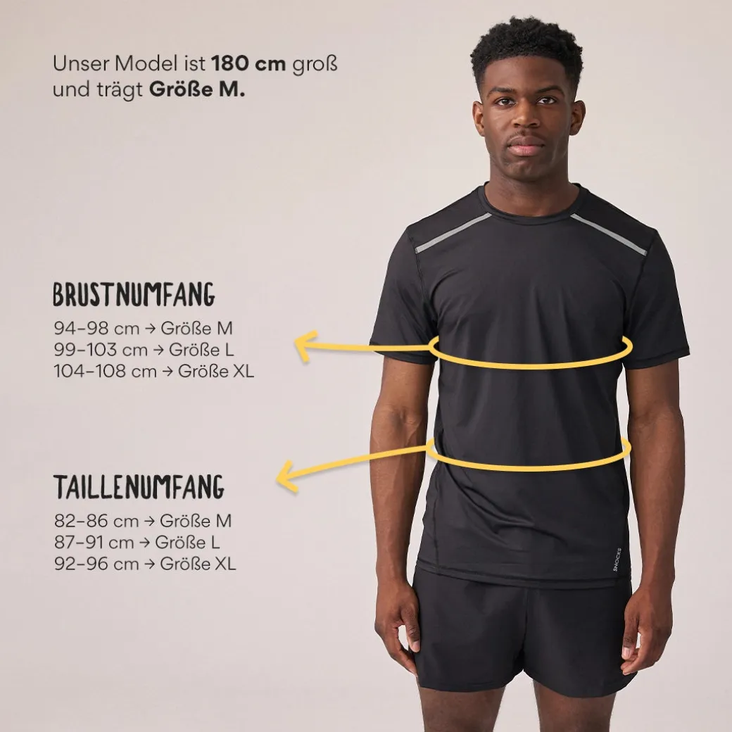 Trainingsshirt mit Reflexstreifen Herren aus recyceltem Polyamid